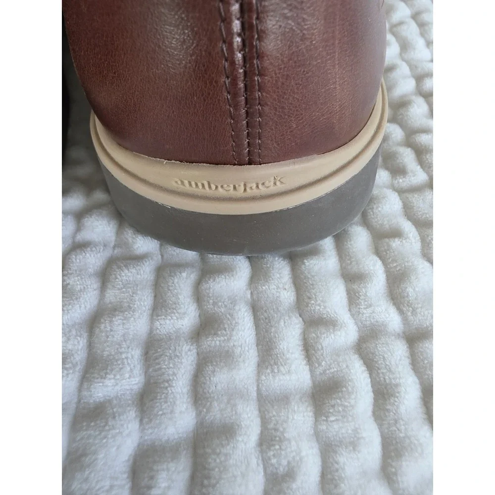 Amberjack Brown Leather Cap Toe Lace-Up Boots – Men's 